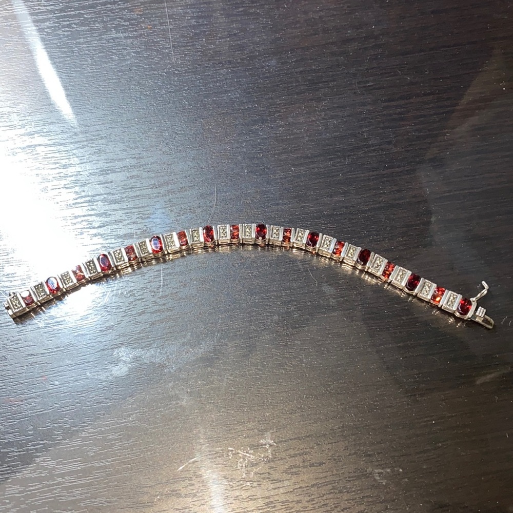 Gorgeous antique and garnet bracelet